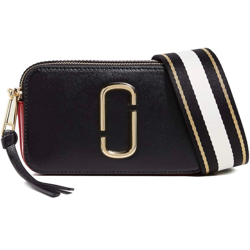 Marc Jacobs Black and Red Slingshot Crossbody Bag